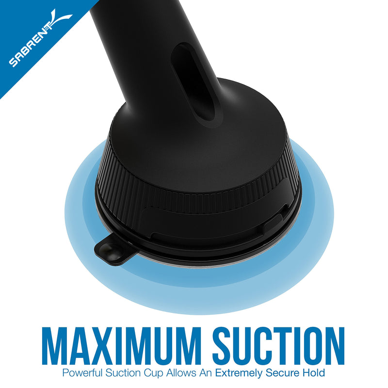The Sabrent - CM-SPHB Is a Universal Car Window/Dash Mount Holder for Most Smartphones Devices