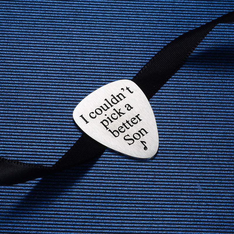 Guitar Pick Gift for Son From Mom Dad Gifts for Musician Guitar Player Inspirational Graduation Christmas Birthday Gifts