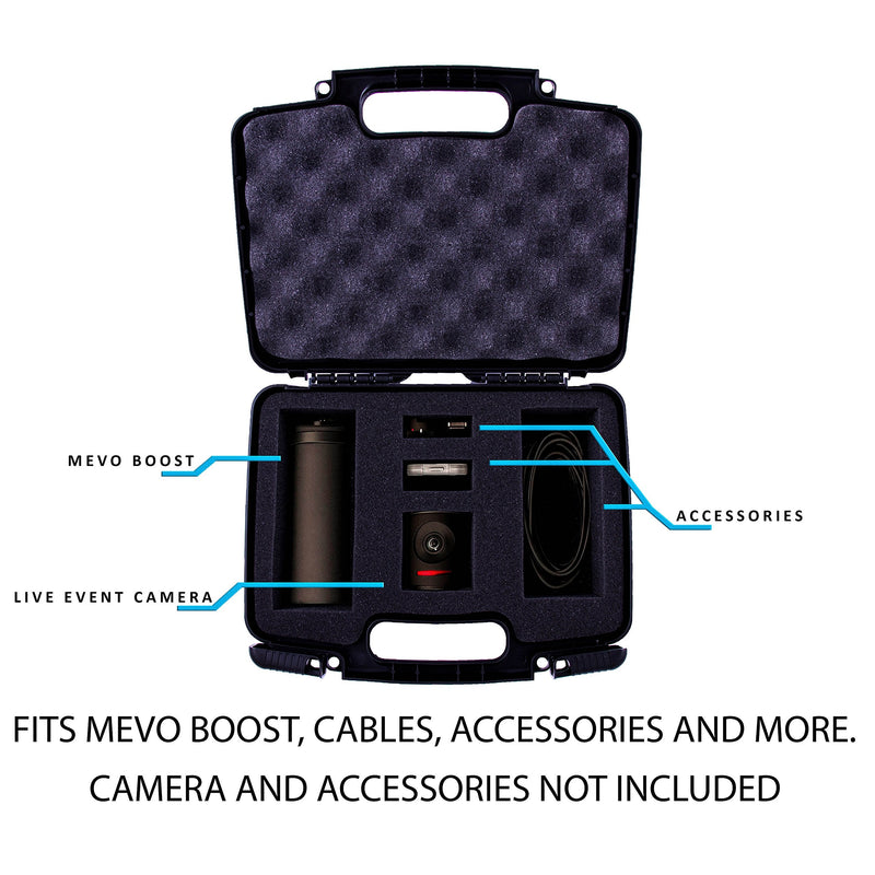 Casematix Camera Case Compatible with Mevo Live Event Camera and Livestream Accessories Such as Tripod, Battery Charger and More