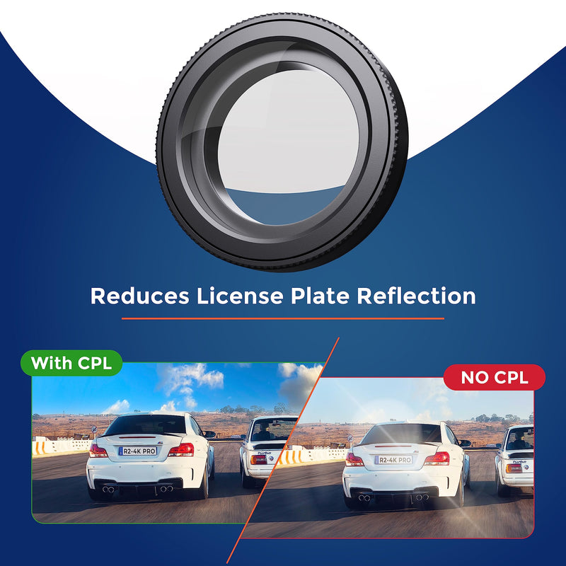 ROVE Ultimate CPL Filter, Anti-Glare Circular Polariser Lens for ROVE R2-4K PRO Dash Cam Model Only (NOT for R2-4K Model)