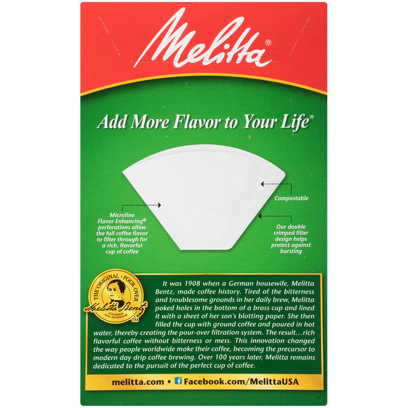 [AUSTRALIA] - Melitta #2 Cone Coffee Filters, White, 100 Count 100 Count (Pack of 1) 