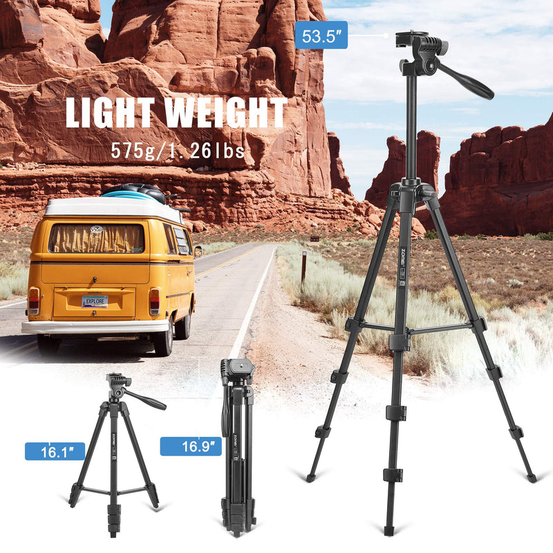 Phone Tripod, Stable Aluminum Tripod for Phone,Ipad,Light Camera, Cell Phone Tripod with Bluetooth Remote Control for Live Streaming Tiktok YouTube Video Recording