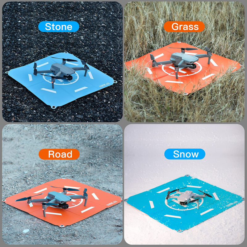 STARTRC Drone Landing Pad Pro, Universal Waterproof Portable Fast-Foldable Helipad for DJI Air 2S/Mavic Mini 2/Mavic Air 2/Mavic 3/Mavic 2/Holy Stone/DJI FPV Drone/RC Quadcopters (20-inch)