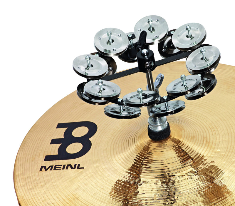 Meinl Percussion HTHH2BK Headliner Series Hi-Hat Tambourine With Double Row Steel Jingles 5-Inch - Black