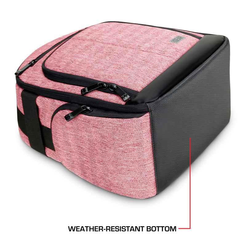 [AUSTRALIA] - USA GEAR Portable Camera Backpack for DSLR (Red) with Customizable Accessory Dividers, Weather Resistant Bottom and Comfortable Back Support - Compatible with Canon, Nikon and More Red and Black 