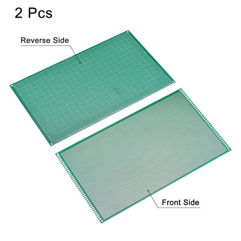 MECCANIXITY PCB Board Single Sided Printed Circuit Prototyping Boards Plated Through Holes for DIY Soldering Electronic Projects, 180mmx300mm, Pack of 2