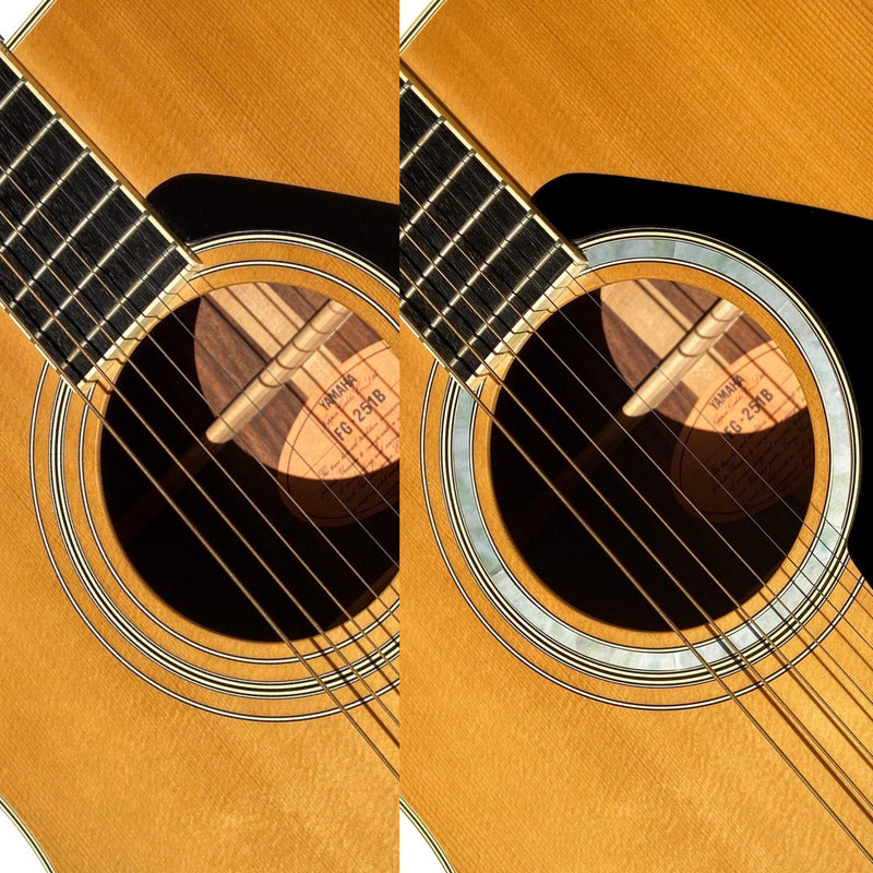 Inlaystickers for Acoustic Guitars - Soundhole Rosette/Purfling - Stripe - White Pearl RS-244ST-WT