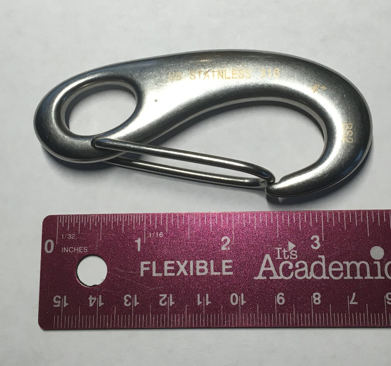 2 Pieces Stainless Steel 316 Spring Snap Lobster Claw 4" Marine Grade