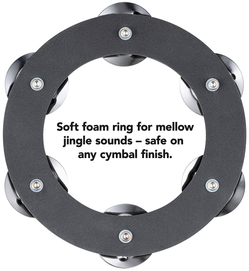 Meinl Cymbals Ching Ring Tambourine Jingle Effect — NOT Made in China — for Hihats, Crashes, Rides and Stacks, Soft Foam, Stainless Steel (SCRING)