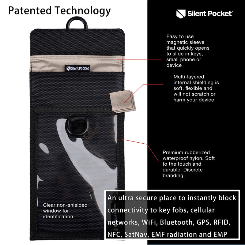 Silent Pocket Loto Locking Cell Phone Faraday Sleeve Medium
