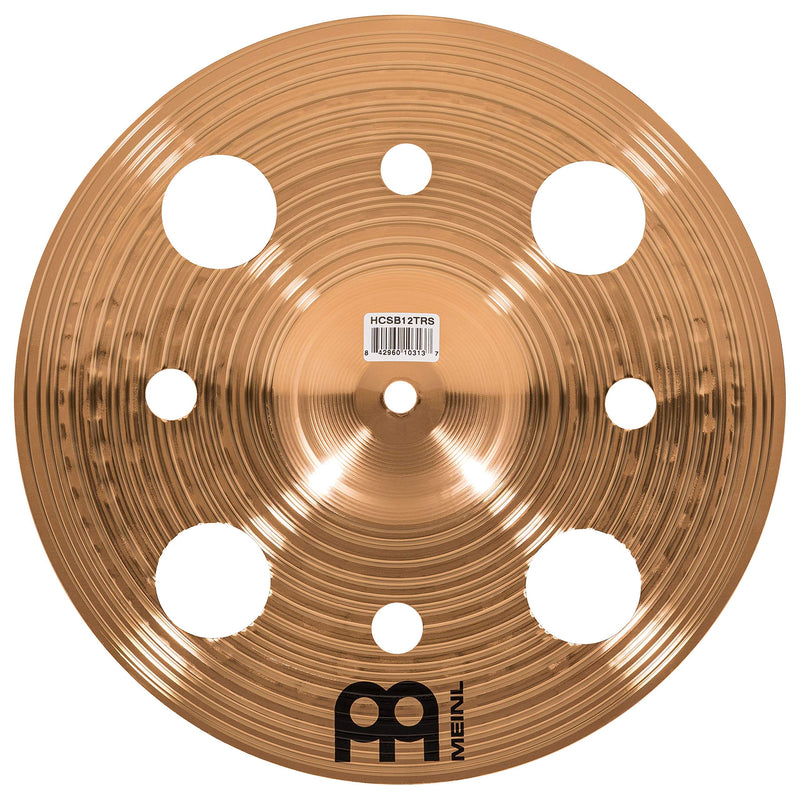Meinl Cymbals 12” Trash Splash with Holes – HCS Traditional Finish Bronze for Drum Set, Made In Germany, 2-YEAR WARRANTY (HCSB12TRS)