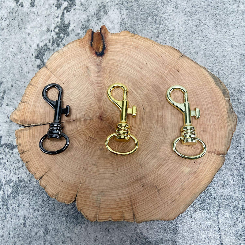 [AUSTRALIA] - willikiva 10 Pcs 3/4 inch Swivel Snap Hooks Duty Square Eye Clasp Buckle Trigger Clip Multipurpose Pet Buckle Handmade Gold-2 