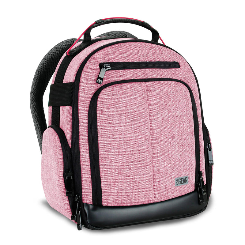 [AUSTRALIA] - USA GEAR Portable Camera Backpack for DSLR (Red) with Customizable Accessory Dividers, Weather Resistant Bottom and Comfortable Back Support - Compatible with Canon, Nikon and More Red and Black 