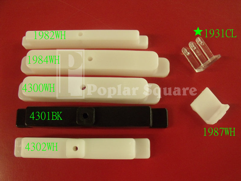 Clear Plastic False Front Clips #1931CL (4 Clips) 4 Clips
