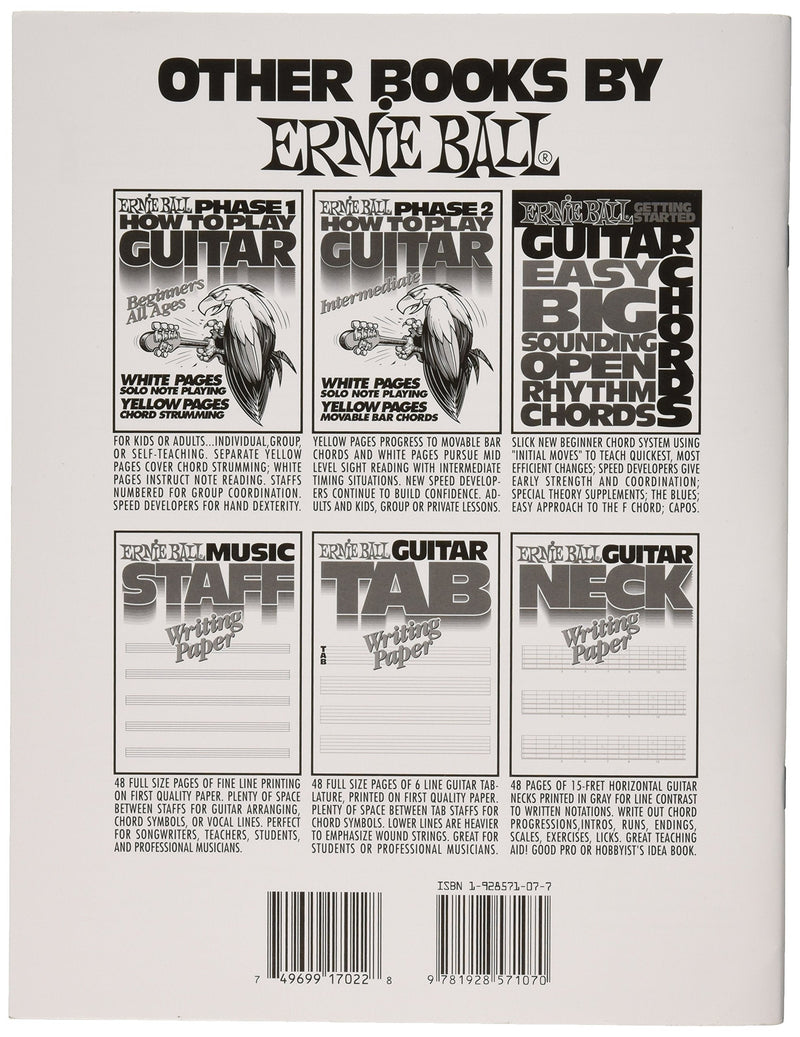 [AUSTRALIA] - Ernie Ball Bass Tab Writing Paper (P07022) Bass Tab Paper 