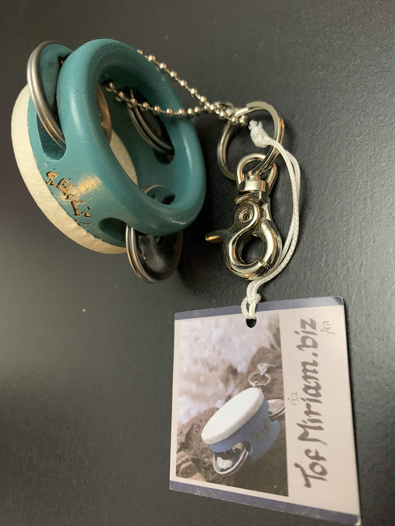 Tof Miriam Ocean Green Classic Style Tambourine Key Chain