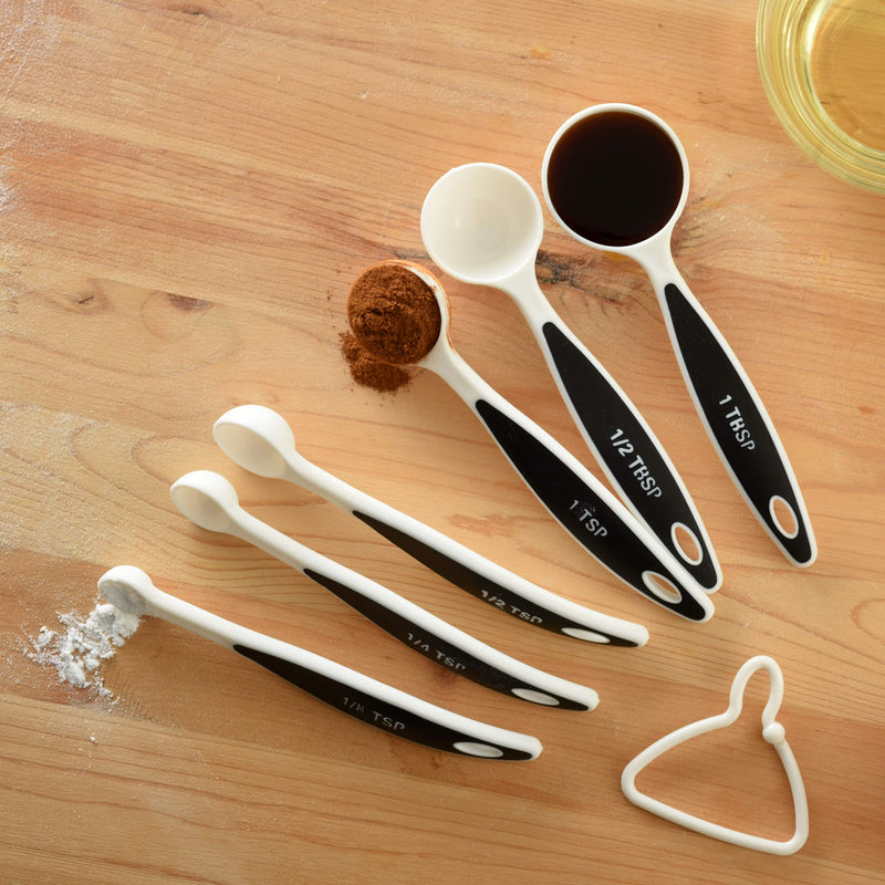 Norpro, White Grip-EZ 6-Piece Measuring Spoons Set, One Size