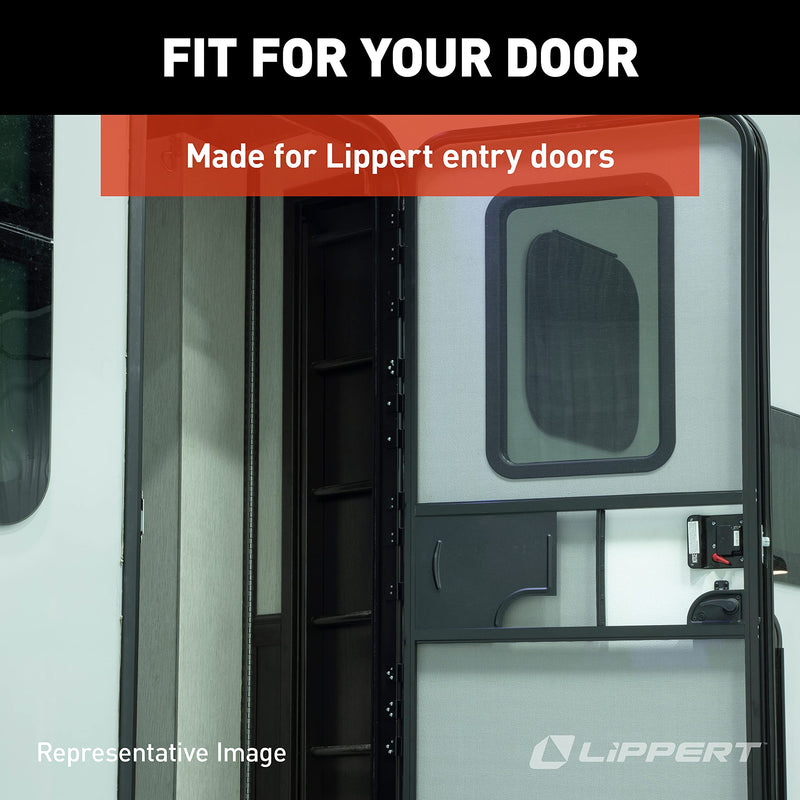 Lippert RV Entry Door Friction Hinge Kit for 5th Wheel, Travel Trailer and Motorhome White