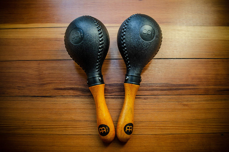 [AUSTRALIA] - Maracas, Standard Concert Size with All-weather Synthetic Shells and Wooden Handles — NOT MADE IN CHINA — Great for Live Performances and Recording Sessions, 2-YEAR WARRANTY PM2BK 