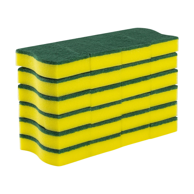 (24 Pack) Heavy Duty Scrub Sponges by SCRUBIT – Kitchen Dish, Sink and Bathroom Cleaning Scrubber Sponge - with Non-Smell Scouring Pad 6 Count (Pack of 4)