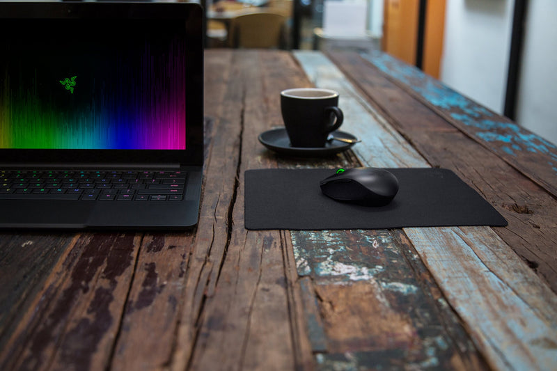 Razer Goliathus Speed (Small) Gaming Mousepad: Smooth Gaming Mat - Anti-Slip Rubber Base - Portable Cloth Design - Anti-Fraying Stitched Frame - Stealth Stealth Black Mobile