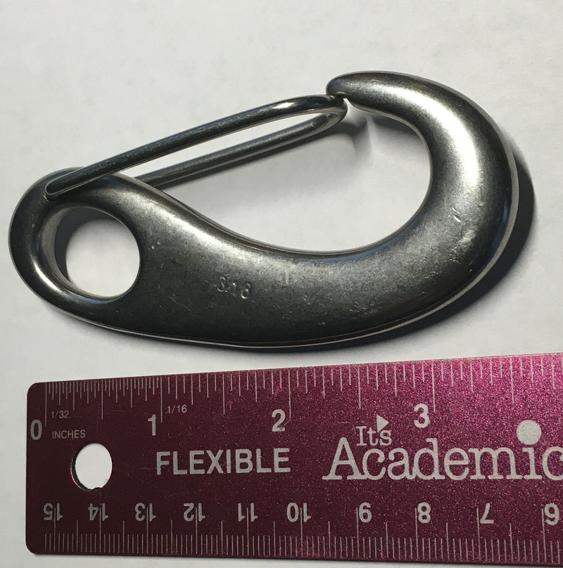 2 Pieces Stainless Steel 316 Spring Snap Lobster Claw 4" Marine Grade