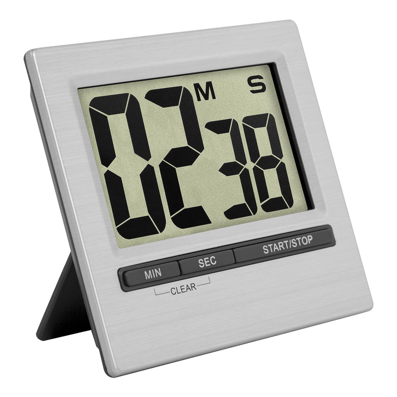 La Crosse Technology 38.2013.54 TFA Digital Countdown Timer and Stopwatch, Silver