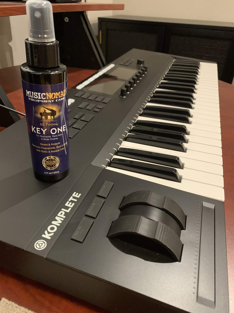 MusicNomad MN131 All Purpose Key ONE Cleaner, for Keyboards, MIDI Keyboard Controllers, Keys, Digital Pianos & Matte Pianos, 4 oz