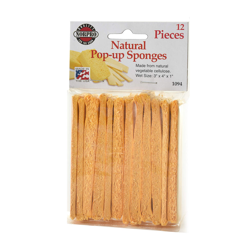 [AUSTRALIA] - Norpro Natural Sponges Pop-Up 12 Piece New Handy For Kitchen Drawer Glove Box Sponge 