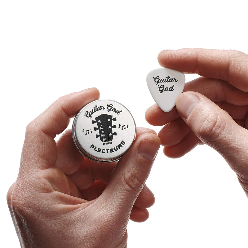 Oakdene Designs Plectrums, Cellulose, White, One Guitar God