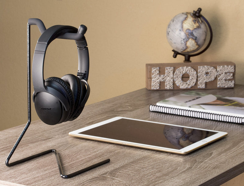 [AUSTRALIA] - String Swing Headphone Stand - Headset Holder for Mpow Beats Bose JVC and Sony - Hangs Any Sized Over Ear Headphones - Universal Mount for Any Desk - Black CC59 
