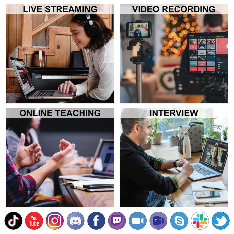[AUSTRALIA] - MANA Wireless Lavalier Microphone with Active Noise Reduction, Wireless Microphone for iPhone, Lapel Clip On Wireless Mic for Content Creator, Wireless Mini Microphone for Lightning Port - White 