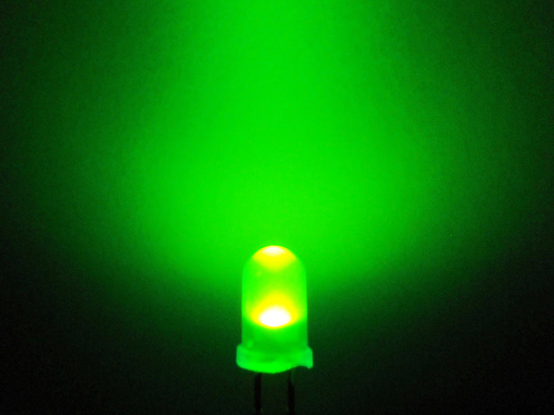 microtivity IL133 5mm Diffused Pure Green LED w/Resistors (Pack of 30)