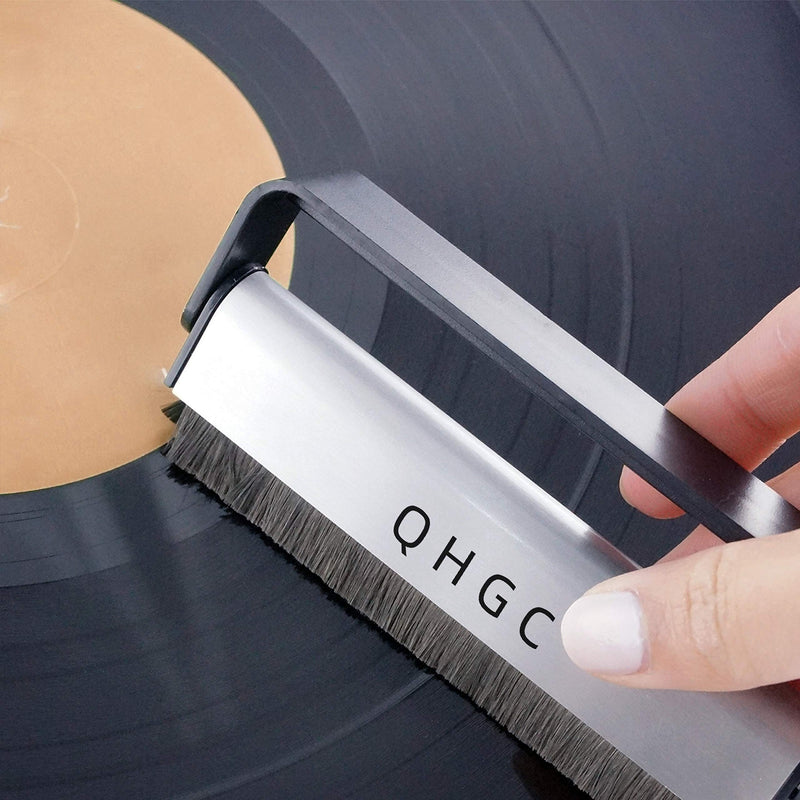 [AUSTRALIA] - QHGC Vinyl Record Cleaning Brush with 2-in-1 Carbon Fiber & Soft Velvet LP Brush and Stylus Brush Cleaning 