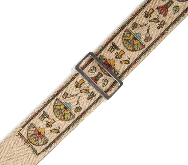 Levy's Leathers 2" Wide Vegan Friendly Hemp Webbing Guitar Strap; Egyptian Pattern (MH8P-004)