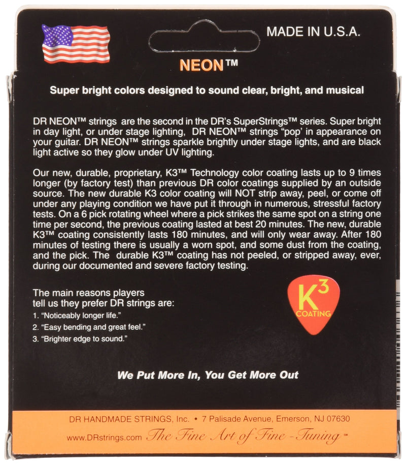 DR Strings Hi-Def Neon Orange Electric Heavy