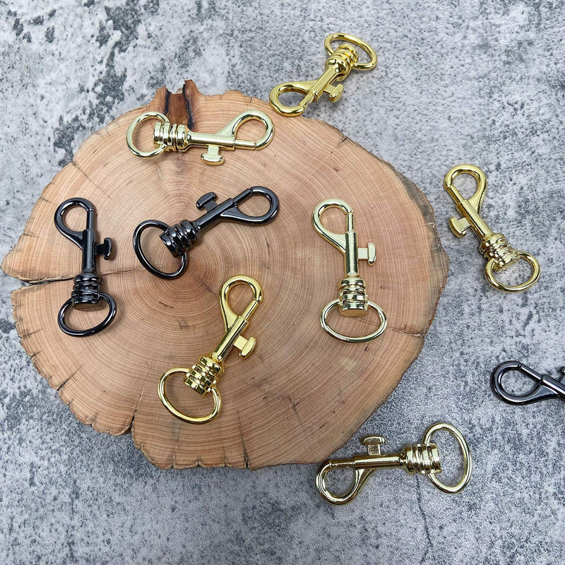[AUSTRALIA] - willikiva 10 Pcs 3/4 inch Swivel Snap Hooks Duty Square Eye Clasp Buckle Trigger Clip Multipurpose Pet Buckle Handmade Gold-2 