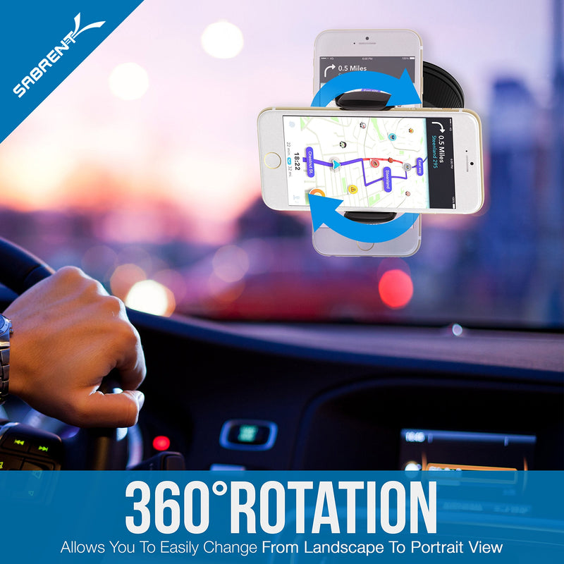The Sabrent - CM-SPHB Is a Universal Car Window/Dash Mount Holder for Most Smartphones Devices