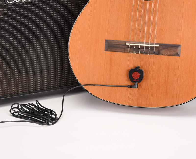 SanJune Acoustic Guitar Pickup, Piezo Contact Microphone Transducer for Acoustic Guitar, Ukulele, Violin, Mandolin, Banjo, Cello, Kalimba etc.