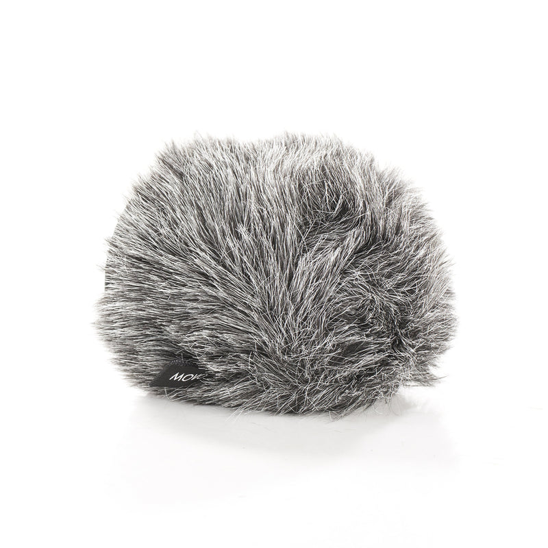 Movo WS-G60 Furry Rigid Windscreen for Microphones 18-23mm in Diameter and up to 3.1" (8cm) Long - Dark Gray 3.1"