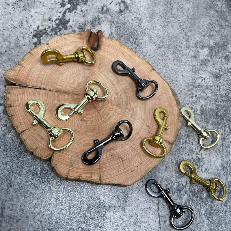 willikiva 10 Pcs 3/4 inch Swivel Snap Hooks for Dog Leash Collar Linking Swivel Snap Hooks Metal Heavy Duty Square Eye Clasp Buckle Trigger Clip (Light Gold) Light Gold