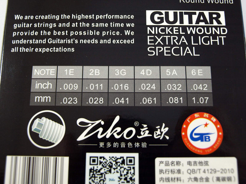 2 Sets of Ziko MOD Acoustic Guitar Strings DNF-010 Gauge 010-046