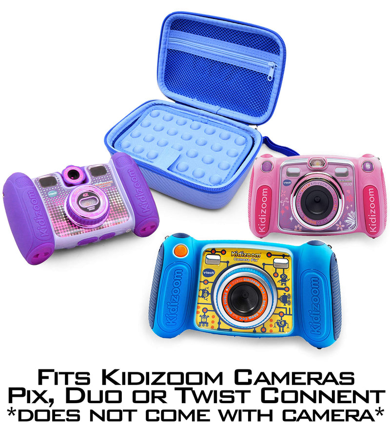 CASEMATIX Blue Camera Case Compatible with Kidizoom Camera Pix Plus , Dragon Touch Instant Print Camera and Camera Toy Accessories - Includes Case Only