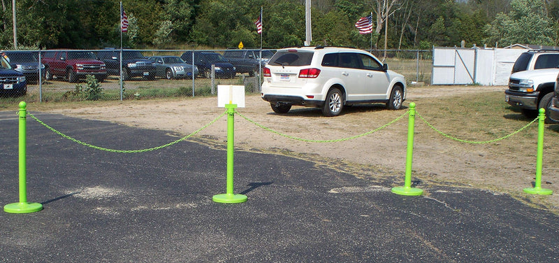 Mr. Chain Plastic Barrier Chain, Safety Green, 2-Inch Link Diameter, 10-Foot Length (50014-10)