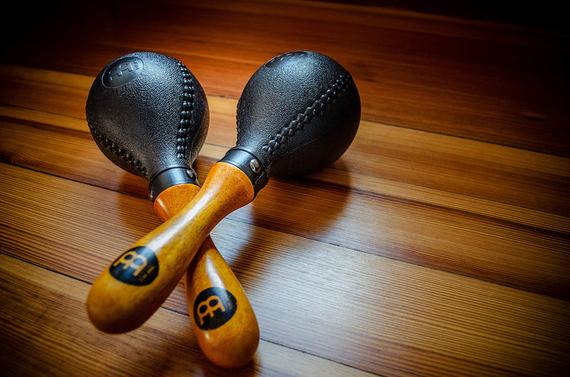 [AUSTRALIA] - Maracas, Standard Concert Size with All-weather Synthetic Shells and Wooden Handles — NOT MADE IN CHINA — Great for Live Performances and Recording Sessions, 2-YEAR WARRANTY PM2BK 