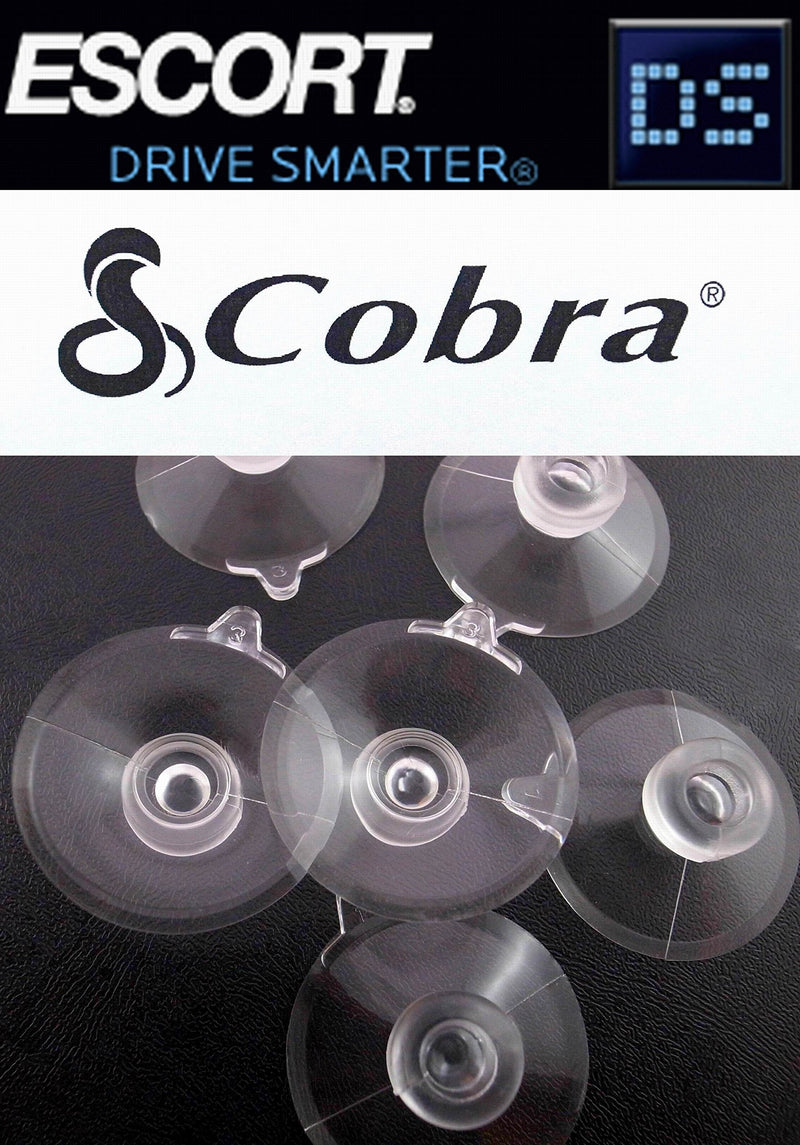 6 Pcs.Clear Suction Cups for Beltronics, Escort and Cobra Radar Detectors