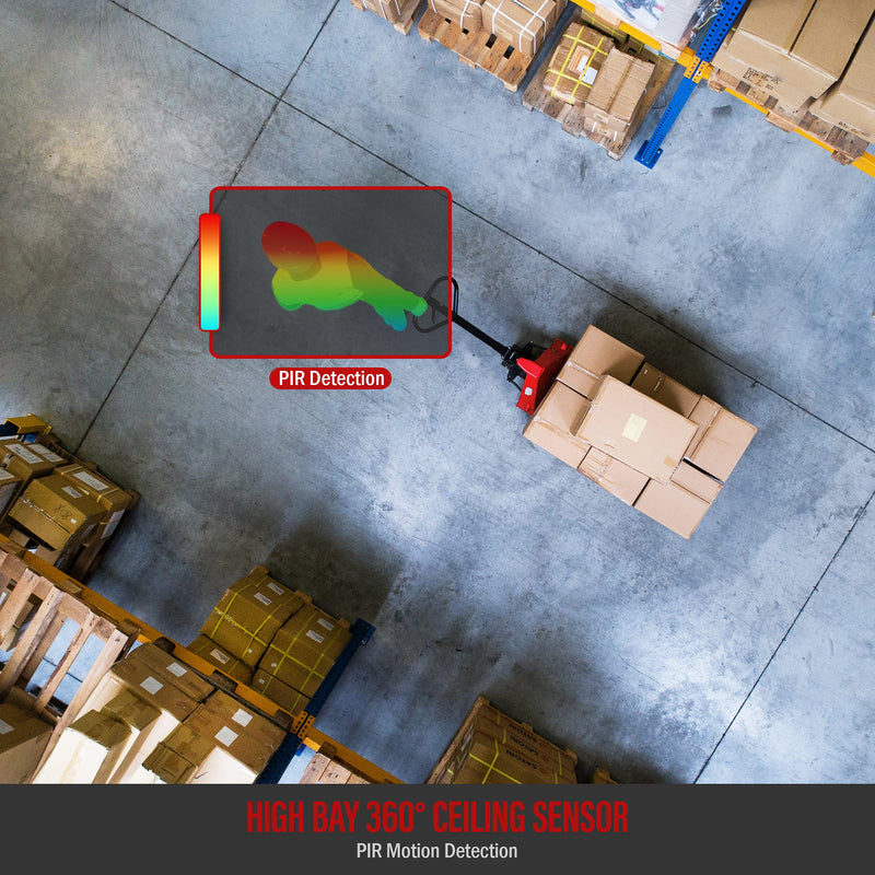 Enerlites MPC-50H Ceiling Sensor Switch Passive Infared (PIR) Commercial/Industrial Grade - White High Bay Sensor