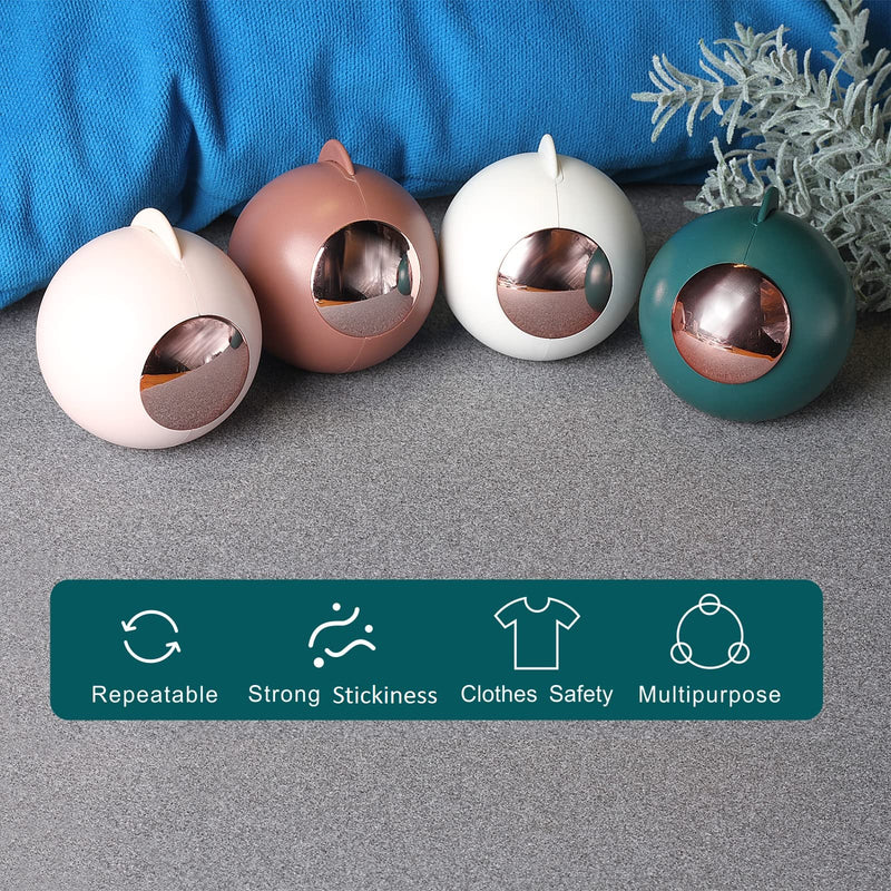 Upgrading Reusable Lint Rollers Washable Sticky Roller Ball, Pet Hair Remover Removing Dog Cat Hair, Self-Cleaning Lint Portable Easy to Carry Travel Brush Dust Remover (Dark Green) Dark Green
