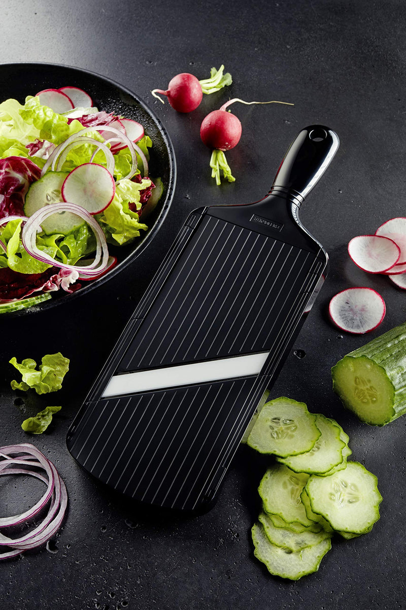 Kyocera Advanced Ceramic Adjustable Mandoline Vegetable Slicer with Handguard-Black - Black