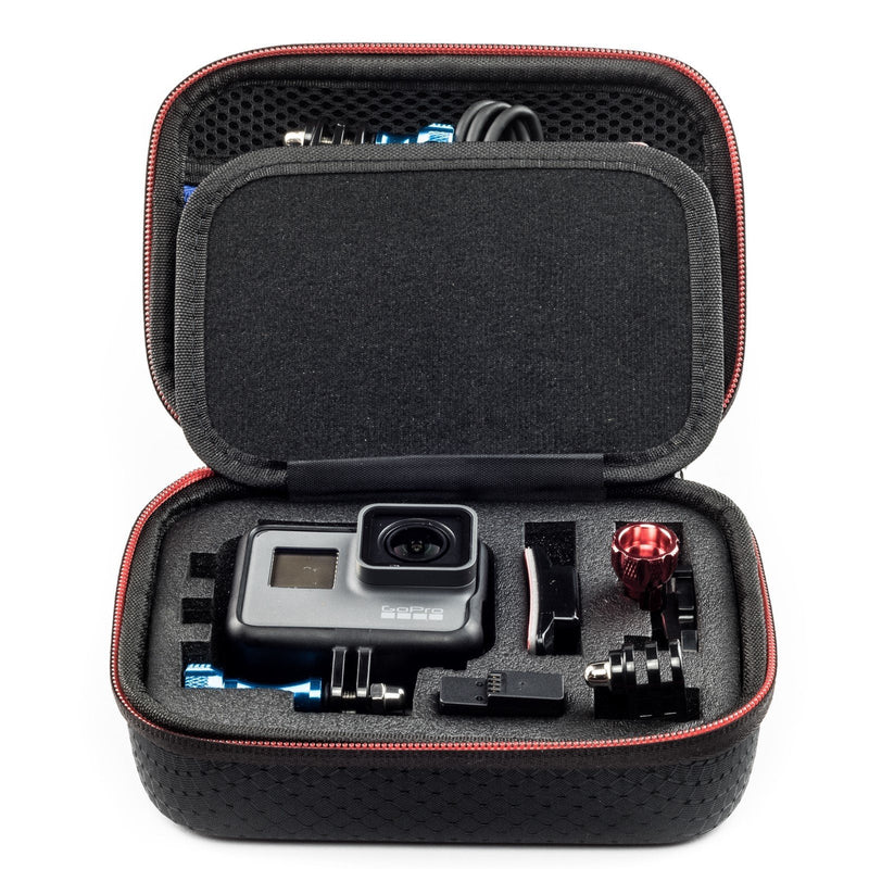 Digicharge Action Camera Carrying Case, Compatible with GoPro Hero10 Max Hero9 Hero8 HERO 10 9 8 FUSION Akaso EK7000 V50 Brave 5 4 Apeman Fitfort Crosstour Dragon Touch Cam 6.5x4.5x3 Inch